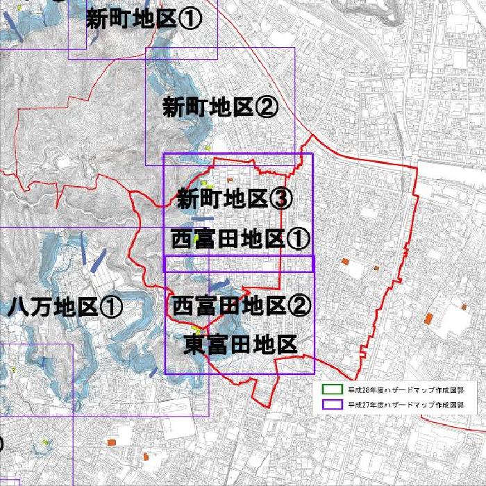 西富田・東富田図郭位置図